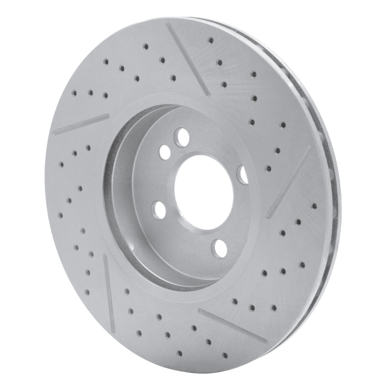 Mini Cooper Clubman Brake Rotor (1) - Front - R1 Concepts - Drilled and Slotted - `07-`15